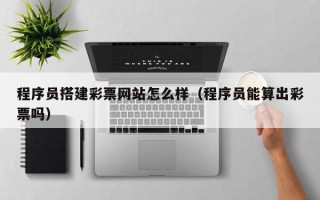 微山程序员搭建彩票网站怎么样（程序员能算出彩票吗）